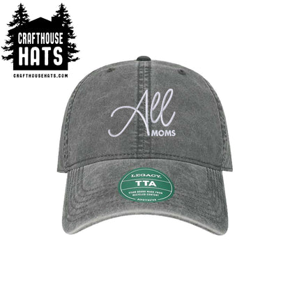 ALL MOMs Embroidered Hat - Crafthouse Hats leather patch hat company. Custom leather patch hats, also available in bulk or wholesale. Custom leather logo hats, custom leather hats, custom patch hats, leather logo hats, custom leather patches, custom logo leather hats, Richardson leather patch hats, Richardson 112 camo hats, yupoong camo trucker hats, leather hat patches, custom camo hats, leather hat, leather patch for hats, legacy hats, custom party hats, personalized camo hats, custom leather patches, emb