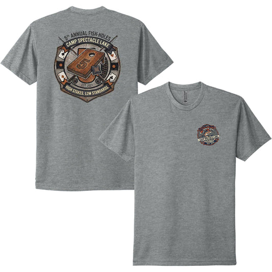 Fish Holes Tee - Crafthouse Hats leather patch hat company. Custom leather patch hats, also available in bulk or wholesale. Custom leather logo hats, custom leather hats, custom patch hats, leather logo hats, custom leather patches, custom logo leather hats, Richardson leather patch hats, Richardson 112 camo hats, yupoong camo trucker hats, leather hat patches, custom camo hats, leather hat, leather patch for hats, legacy hats, custom party hats, personalized camo hats, custom leather patches, embroidered c