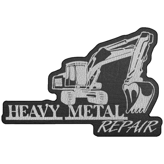 Heavy Metal Repair Leather Die Cut Patch - Crafthouse Hats leather patch hat company. Custom leather patch hats, also available in bulk or wholesale. Custom leather logo hats, custom leather hats, custom patch hats, leather logo hats, custom leather patches, custom logo leather hats, Richardson leather patch hats, Richardson 112 camo hats, yupoong camo trucker hats, leather hat patches, custom camo hats, leather hat, leather patch for hats, legacy hats, custom party hats, personalized camo hats, custom leat