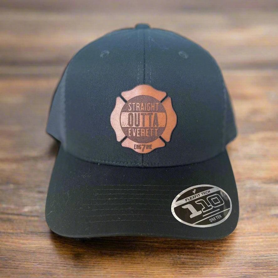 Straight Outta Everett Custom Leather Patch Hat - Crafthouse Hats leather patch hat company. Custom leather patch hats, also available in bulk or wholesale. Custom leather logo hats, custom leather hats, custom patch hats, leather logo hats, custom leather patches, custom logo leather hats, Richardson leather patch hats, Richardson 112 camo hats, yupoong camo trucker hats, leather hat patches, custom camo hats, leather hat, leather patch for hats, legacy hats, custom party hats, personalized camo hats, cust