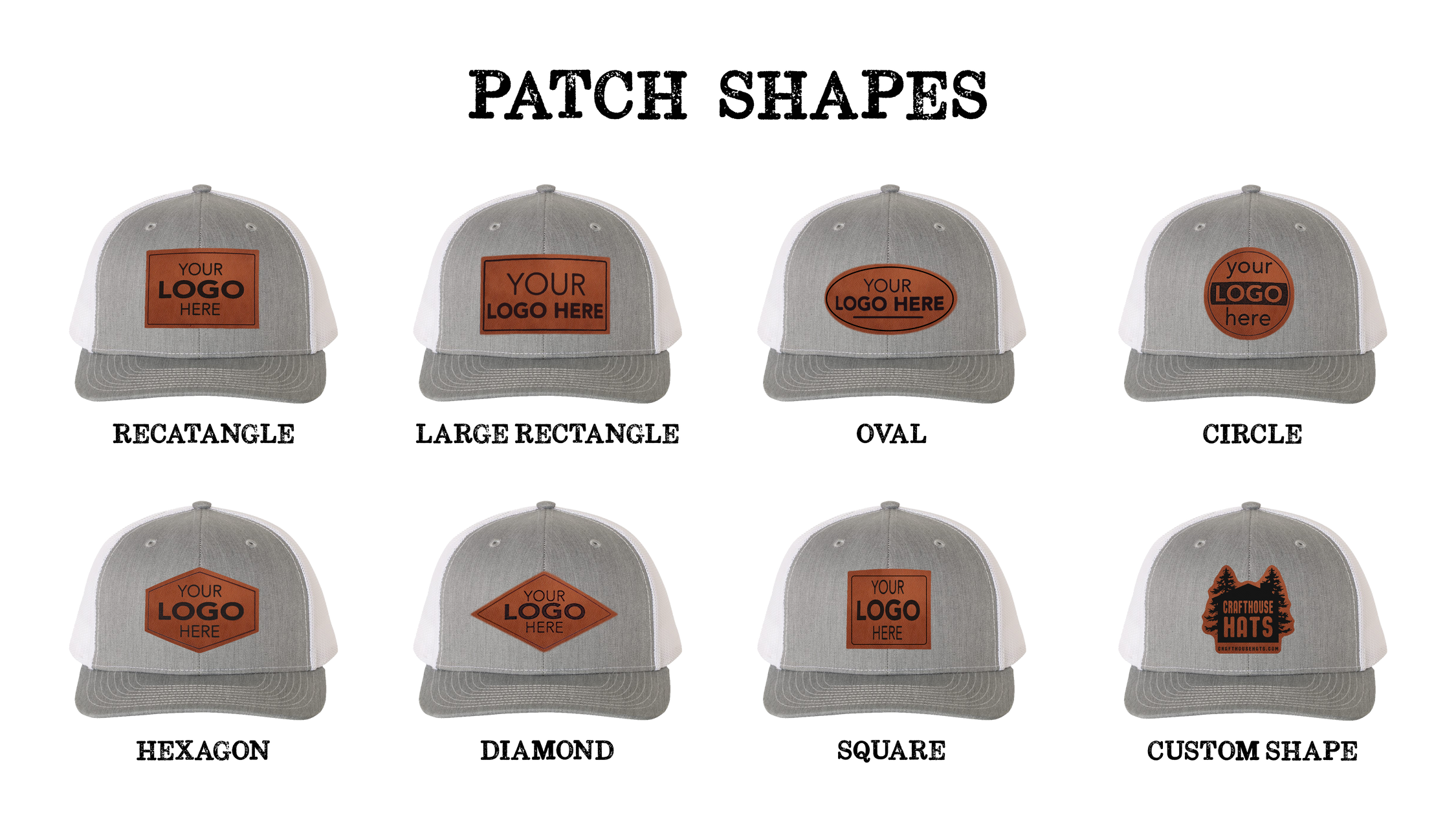 Custom Logo Leather Patch Hats Crafthouse Hats
