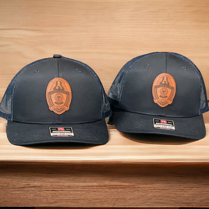 Olive Branch Police Department Shield Patch - Crafthouse Hats leather patch hat company. Custom leather patch hats, also available in bulk or wholesale. Custom leather logo hats, custom leather hats, custom patch hats, leather logo hats, custom leather patches, custom logo leather hats, Richardson leather patch hats, Richardson 112 camo hats, yupoong camo trucker hats, leather hat patches, custom camo hats, leather hat, leather patch for hats, legacy hats, custom party hats, personalized camo hats, custom l