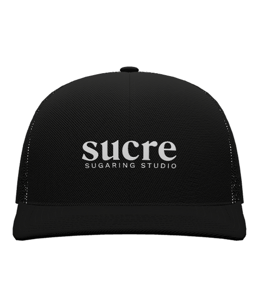 Sucre Sugaring Studio Embroidered Logo - Crafthouse Hats leather patch hat company. Custom leather patch hats, also available in bulk or wholesale. Custom leather logo hats, custom leather hats, custom patch hats, leather logo hats, custom leather patches, custom logo leather hats, Richardson leather patch hats, Richardson 112 camo hats, yupoong camo trucker hats, leather hat patches, custom camo hats, leather hat, leather patch for hats, legacy hats, custom party hats, personalized camo hats, custom leathe