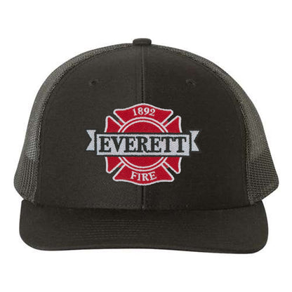 Everett Fire Embroidered City Patch - Crafthouse Hats leather patch hat company. Custom leather patch hats, also available in bulk or wholesale. Custom leather logo hats, custom leather hats, custom patch hats, leather logo hats, custom leather patches, custom logo leather hats, Richardson leather patch hats, Richardson 112 camo hats, yupoong camo trucker hats, leather hat patches, custom camo hats, leather hat, leather patch for hats, legacy hats, custom party hats, personalized camo hats, custom leather p