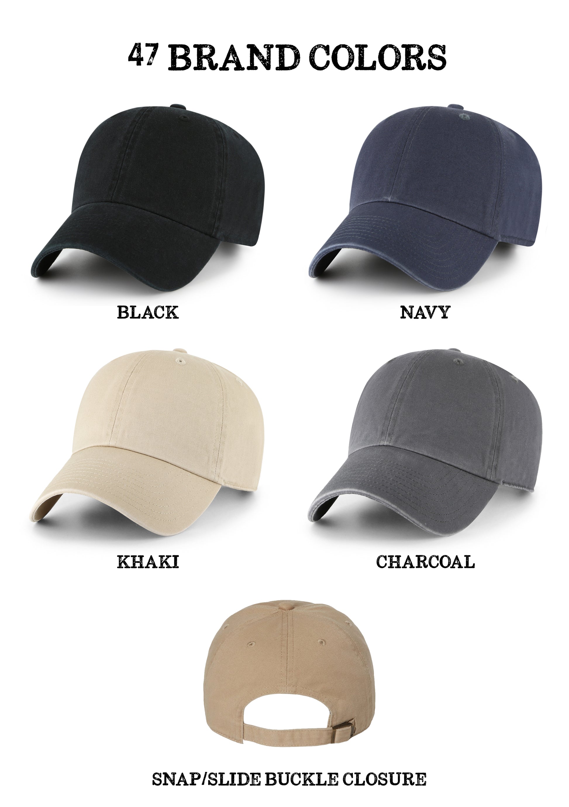 47' Brand Clean Up Cap Custom Leather Patch Hat Khaki