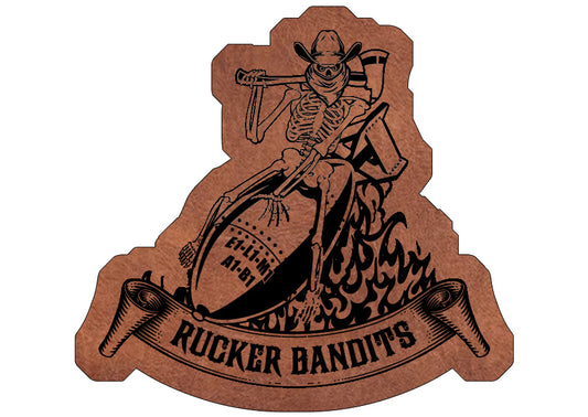 Rucker Bandits Custom Leather Patch Hat - Crafthouse Hats leather patch hat company. Custom leather patch hats, also available in bulk or wholesale. Custom leather logo hats, custom leather hats, custom patch hats, leather logo hats, custom leather patches, custom logo leather hats, Richardson leather patch hats, Richardson 112 camo hats, yupoong camo trucker hats, leather hat patches, custom camo hats, leather hat, leather patch for hats, legacy hats, custom party hats, personalized camo hats, custom leath